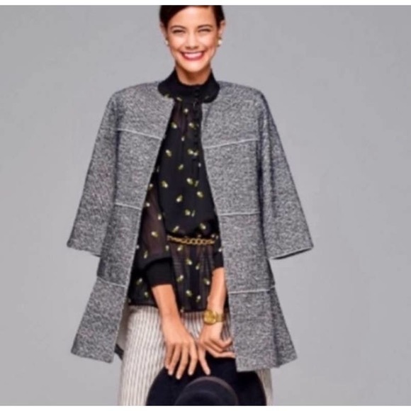 CAbi Women's 3/4 Sleeve Asphalt The Times Knit Jacket Workwear 5299 Size Medium - Picture 2 of 6